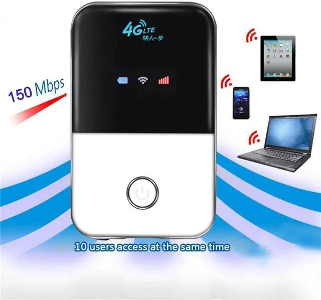 Alt view image 2 of 5 - 4G Lte Pocket Wifi Router Car Mobile Wifi Hotspot Wireless Broadband Mifi Unlocked Modem Router 4G With Sim Card Slot