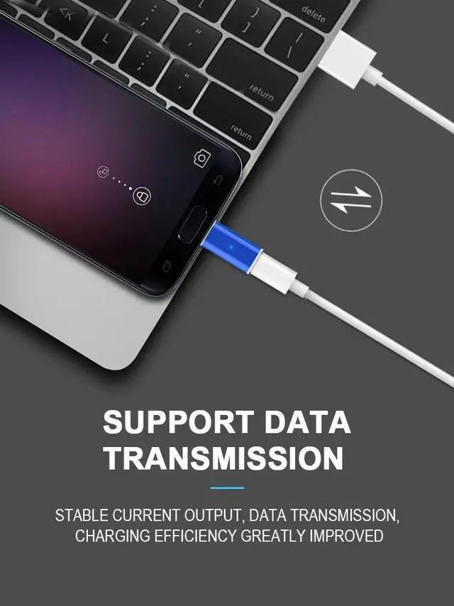 Alt view image 5 of 5 - Magnetic Adapter USB Type C to Micro USB Type-C Converter for iPhone    Phone Charger Cable Connector