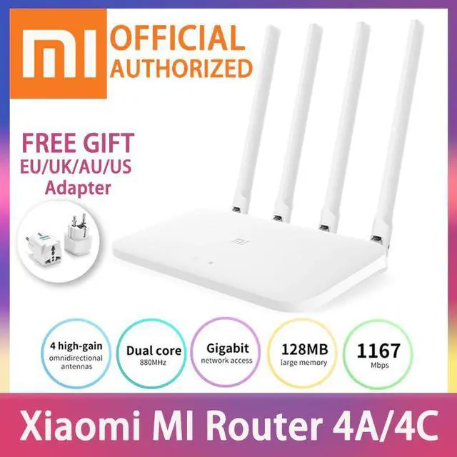 Main image of Router 4A 4C MI Gigabit edition 2.4GHz 5GHz 16MB ROM 128MB DDR3 High Gain 4 Antenna APP Control IPv6 WiFi  Router