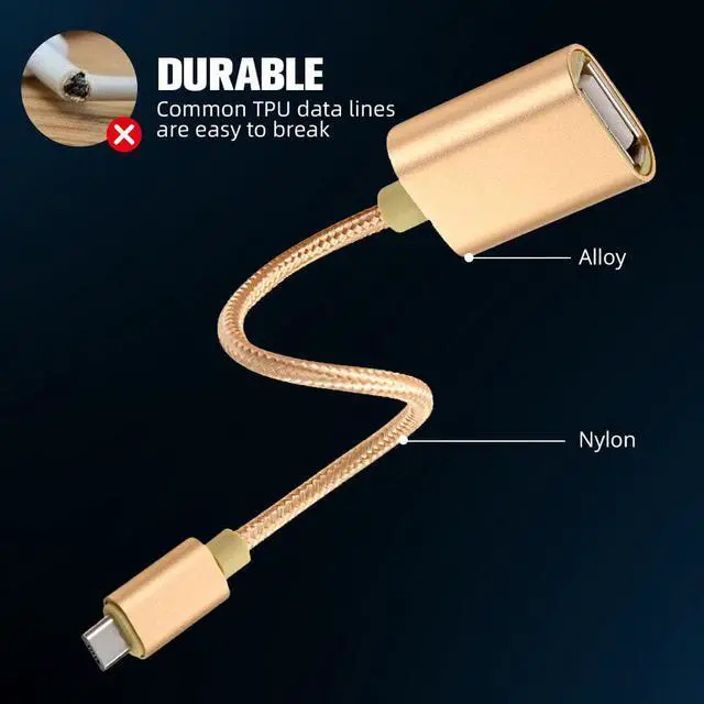 Alt view image 2 of 5 - C OTG Adapter USB -C Female Converter Cable Flash Drive Reader Mouse Gamepad Tablet Mole Phone USB Connector