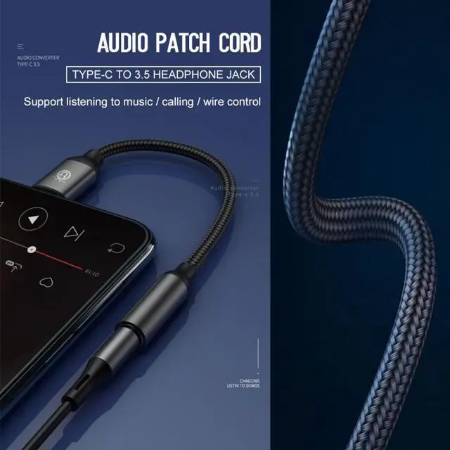 Alt view image 3 of 5 - Type C To 3.5mm Audio Cable AUX Headphone Adapter For  Mate20pro  Portable Usb-C Jack Audio Cable Dropshipping
