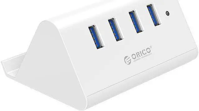Alt view image 2 of 5 - ORCIO 4-port USB3.0 high-speed hub, USB hub, high-performance chip, with bracket function, 5Gbps high-speed transmission, SHC-U3
