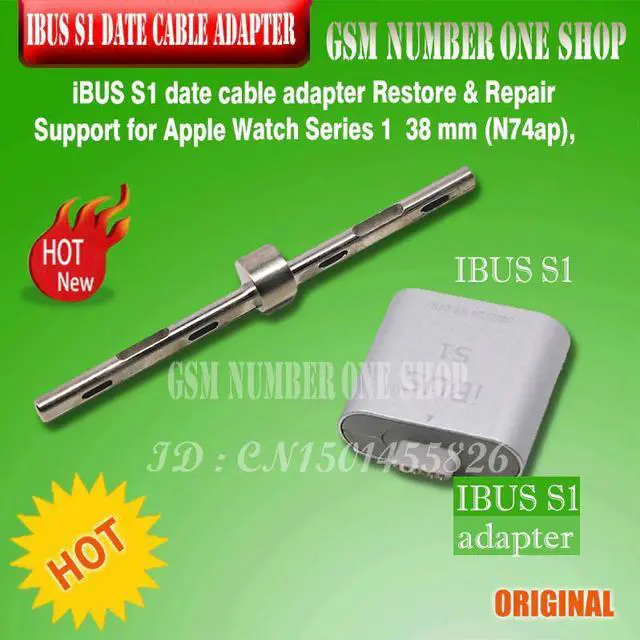 Alt view image 3 of 5 - S1  S2 date cable adapter Restore & Repair Support for Apple Watch Series 1 & 2 38 mm (N74ap), 42 mm (N75ap )