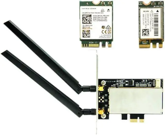 Alt view image 5 of 5 - NGFF M2 to PCIE AC Converter Adapter Card AX200 9260 8265 1650A for Laptop 95AD