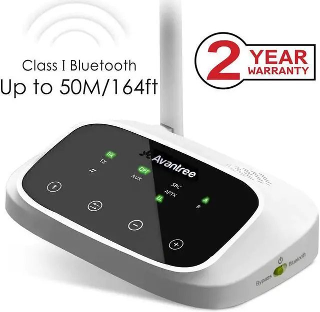 Main image of US New Oasis Long Range Bluetooth Transmitter Receiver for TV & PC, aptX Low Latency Wireless Audio Adapter