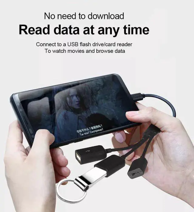 Alt view image 4 of 5 - 3 in 1 Micro USB OTG Cable  Transfer Micro USB Male to Female Adapter Game Mouse Keyboard Adapter Cable For