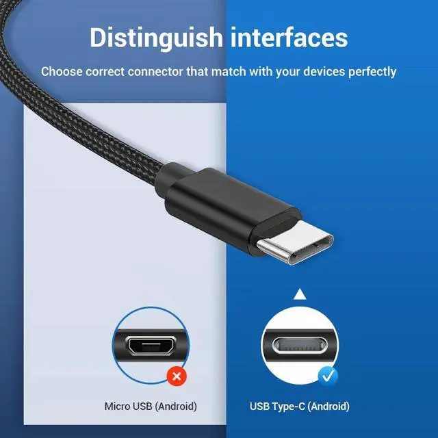 Alt view image 5 of 5 - USB Type C Cable for  S9 S10 Quick Charge 3.0 Cable USB C Fast Charging for  P30  Redmi note 8 7 Wire