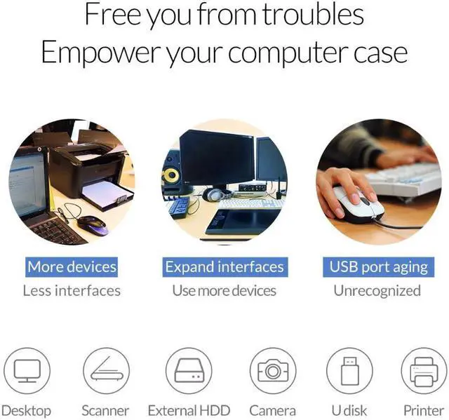 Alt view image 3 of 5 - 4 Port USB 3.0 PCI-E Express Card Adapter SuperSpeed Expansion Card USB3.0 HUB PCI-E Extender Card for Windows Mac OS