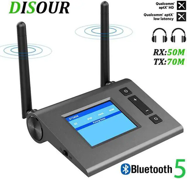 Main image of 70M Long Range Bluetooth Audio Receiver Transmitter For TV  With Antenna Aptx HD Low Latency Spdif Optica AUX Wireless Adapter