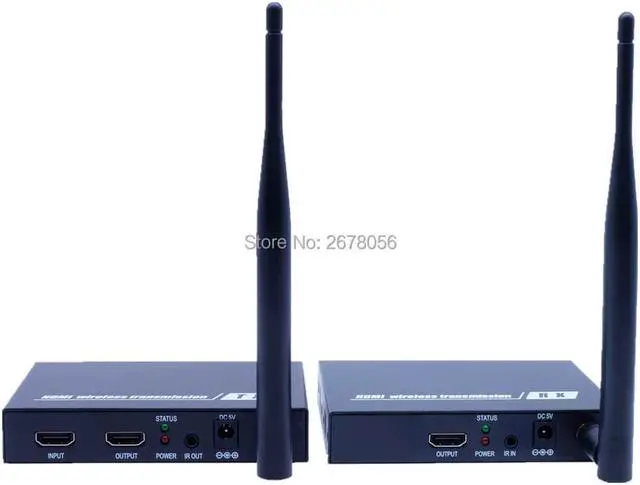 Alt view image 5 of 5 - 200M Wireless HDMI Adapter Extender 1080P WIFI Video Audio Transmission HDMI Transmitter Receiver Kit 660ft With Loop out & IR