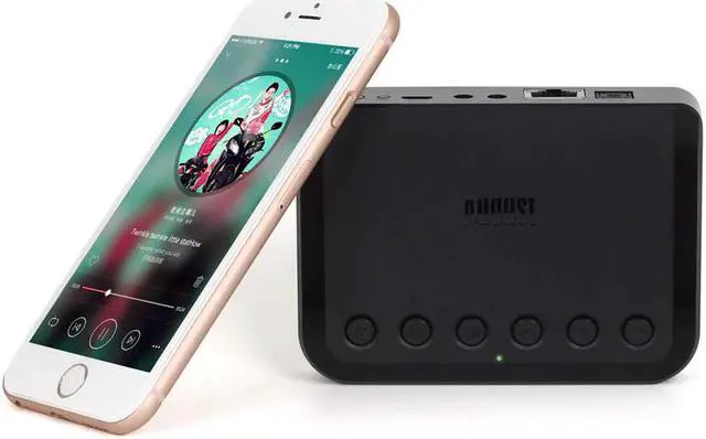 Alt view image 4 of 5 - WR320 Wireless Bluetooth WIFI DLNA Airplay Receiver for Speaker/Amplifier Multiroom Music Audio Adapter with Cable