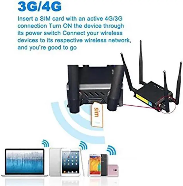 Alt view image 2 of 5 - 4G LTE Modem WiFi Router With SIM Card Slot Access Point 128MB Openwrt Car/Bus GSM 4G LTE USB Router Wireless Repeater WE826-T2(