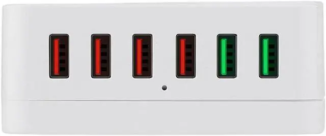 Alt view image 5 of 5 - 6 Ports QC3.0 USB Hub Smart USB Charger Fast Charging Station Stand Dock Hub 5V/2.4A Quick Charge For Mole Phone