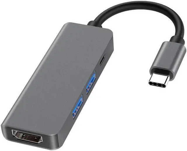 Alt view image 4 of 5 - Thunderbolt 4 in1 USB-C to Adapter 2x USB3.0 Type-C PD Hub For P20 Pro Dex Galaxy S9/S8
