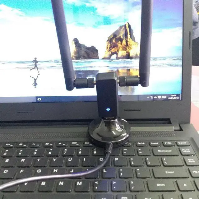 Alt view image 5 of 5 - 1200Mbps Long Range Dual Band 5GHz Wireless USB 3.0 WiFi Network Adapter Antennas for Home Office Desktop Laptop PC