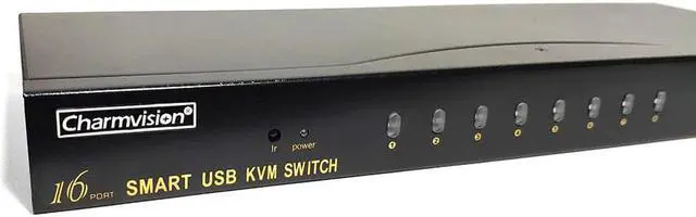 Alt view image 5 of 5 - UK1601R 16 ports USB KVM switcher with auto scanning 4 USB 2.0 VGA HDDB remote control switch with KVM cable 16pcs