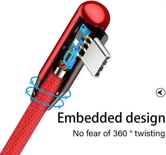 Alt view image 4 of 5 - 25cm USB to Type C Short Fast Charging Cable Double Elbow 90 Degree USB C Micro USB  Cable For All Smart Phones