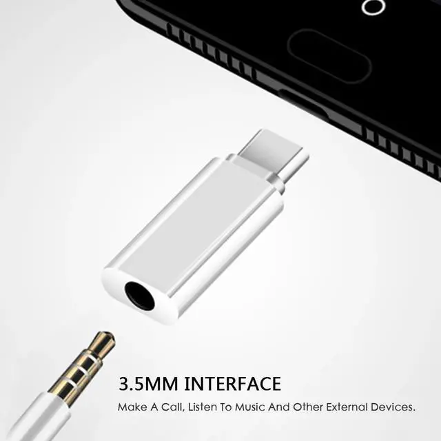Alt view image 3 of 5 - To 3.5mm Jack Earphone Cable USB C To 3.5 Mm AUX Headphones Adapter for  Mate 20 Lite P20 Pro Htc  Mi 6 8 6X