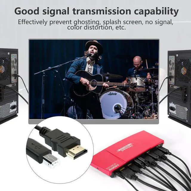 Alt view image 5 of 5 - 2 Pcs New High Quality 1.5m  USB KVM Cable  + USB KVM Cable KVM Switch Dedicated 4K@60Hz 18 Gbp