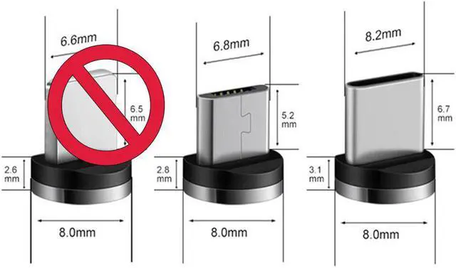 Alt view image 3 of 5 - 5pcs for Mole Phone Replacement Parts Easy Operate Durable Converter 360 Degree Rotation Magnetic Tips Charging Cable Adapter