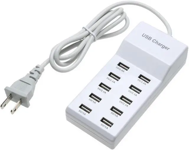 Main image of 10 Port USB Charger For Iphone Ipad  USB 3.0 Wall Travel Charging Station Multi Port 60W Adapter Hub Splitter