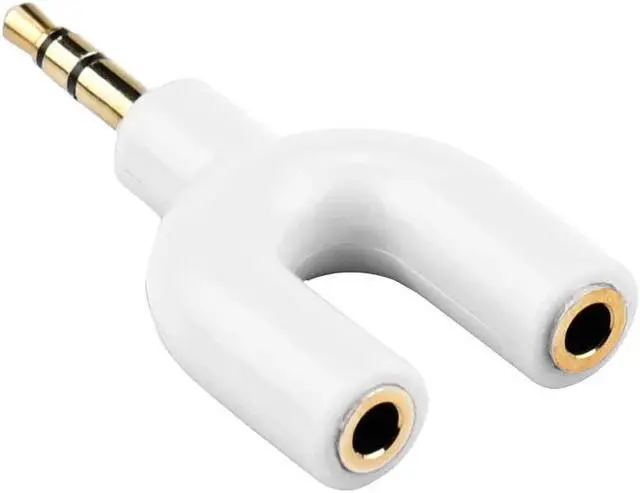Alt view image 2 of 5 - 3.5 mm Stereo Audio Y-Splitter 2 Female To 1 Male Cable Adapter for Earphone Headphones Mole phone Computer MP3