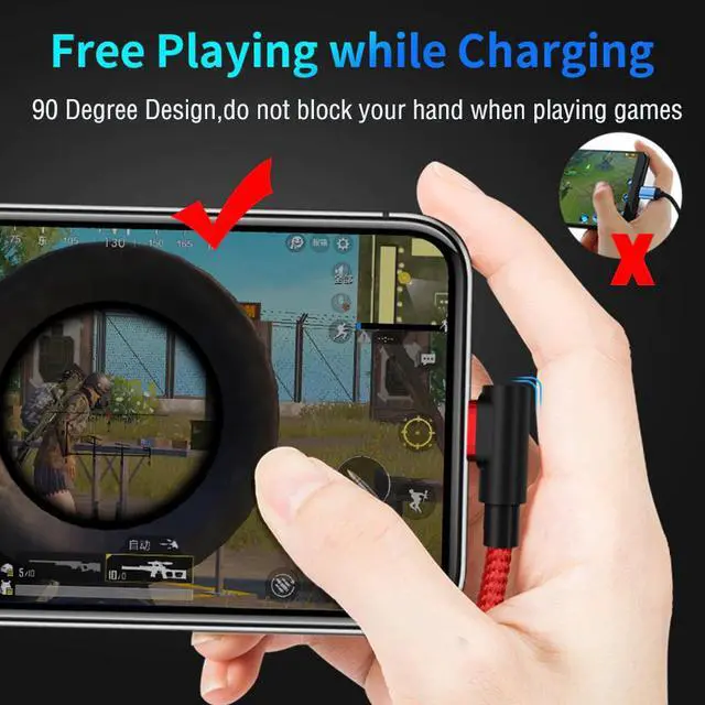 Alt view image 2 of 5 - 2m Magnetic USB Type C Charging Cable 90 Degree Led Micro Usb Cable Magnet for  S20 Ultra Google Pixel 3A 4  Z6 Pro