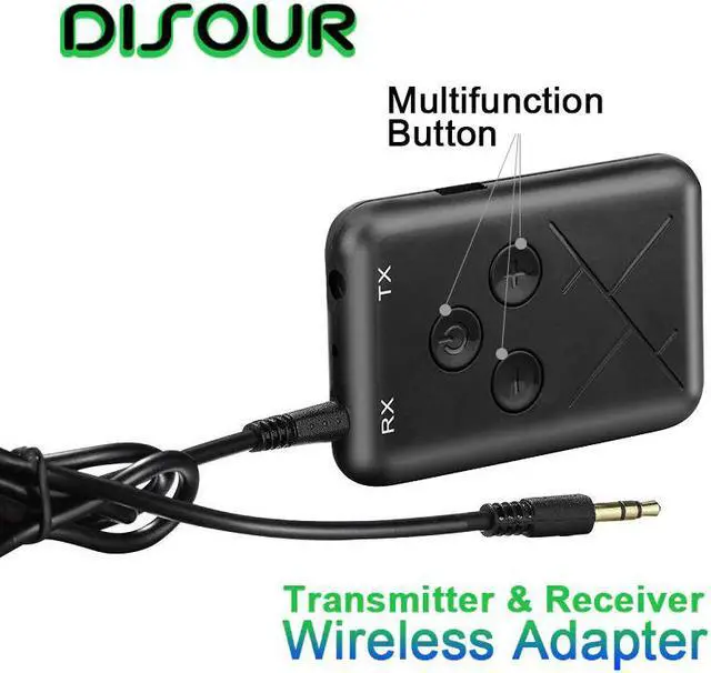 Main image of Wireless Transmitter Receiver 2 IN 1 3.5mm Jack Audio Music Stereo Bluetooth Adapter Transmitter For TV Receptor For Car