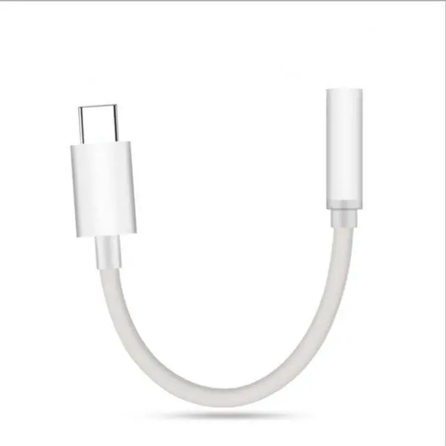 Main image of Earphone Cable 4 3.5mm for Outdoor Black  White 3inch to Adapter Type-C Phone 11cm Indoor