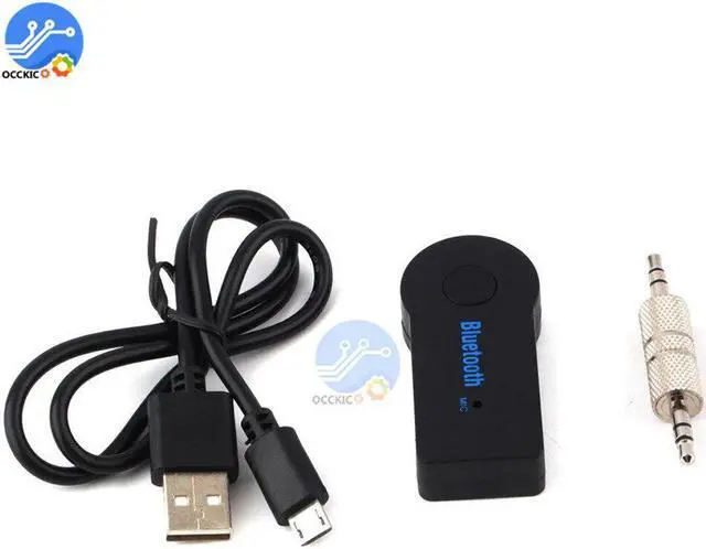 Alt view image 5 of 5 - Audio Receiver Wireless Music Transmitter 3.5mm Stereo AUX Receiver Adapter with Mic for Car Speaker Headphone