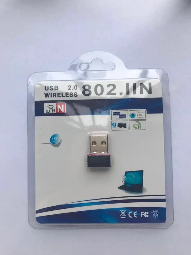 Alt view image 2 of 5 - High Speed 150Mbps wireless Mini USB WiFi Adapter N 802.11 b/g/n wireless adaptor with CD and package
