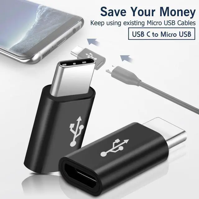 Alt view image 5 of 5 - USB to Type-C Mole Phone  Adapter Converter USB C OTG Adapter Charger Cable Converter For