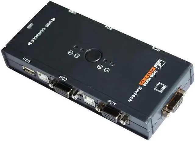 Alt view image 5 of 5 - 4 port kvm switch USB 2.0 VGA Splitter Printer Mouse Keyboard Pendrive Share Switcher 1920*1440 VGA Switch Box Adapter