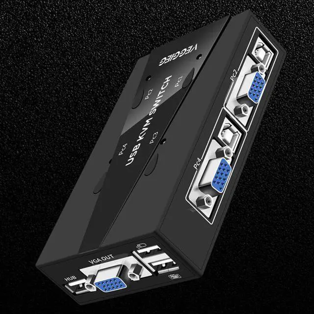 Alt view image 4 of 7 - KVM Switch 2 Port 4K USB Switch KVM Switcher Splitter Box for Sharing Printer Keyboard Mouse KVM Switch