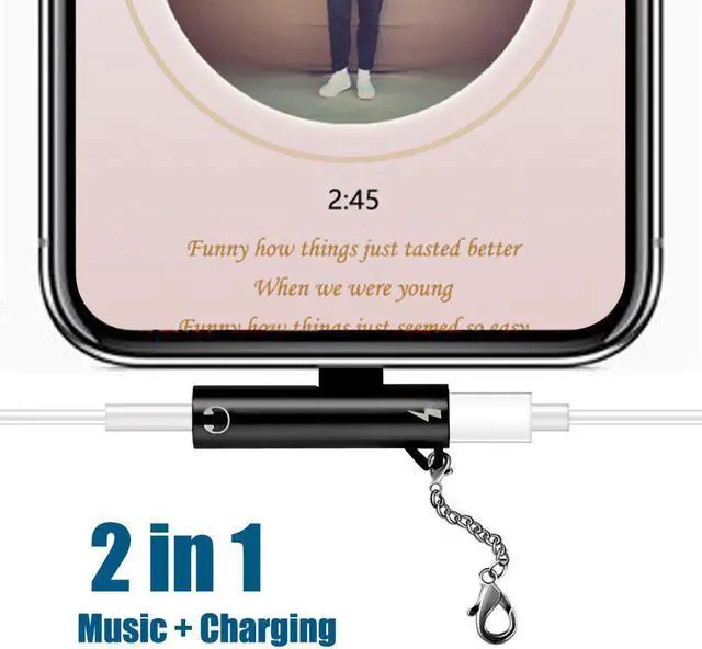 Alt view image 5 of 5 - 2 in 1 Type C to 3.5mm Headphone Jack Adapter AUX Cable Charging Converter Audio Adapter Type-C USB For  For