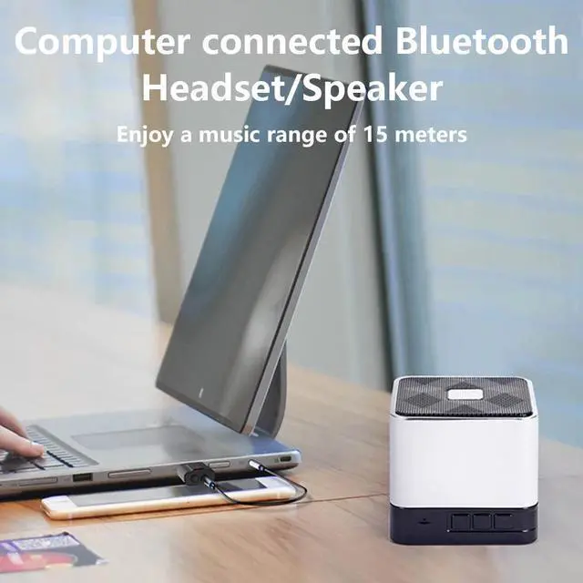 Alt view image 2 of 5 - Audio Receiver Transmitter  5.0 Stereo Music 3.5mm AUX Jack 2-in-1 USB Wireless Receiver Adapter for TV PC