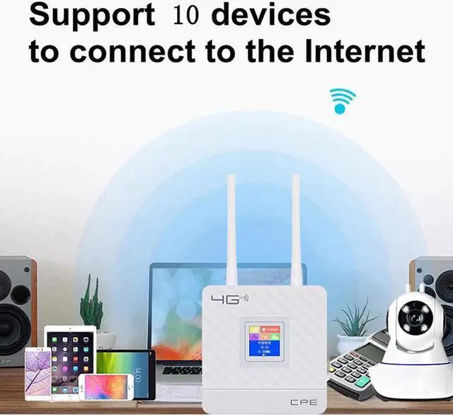 Alt view image 4 of 5 - 4G LTE/Wifi/Modem Router CPE Network Access Point 4G 3G with Antennas SIM Broadband Mobile Hotspots Wifi/Singnal Booster