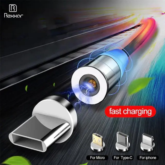 Alt view image 2 of 5 - Magnetic Cable For iPhone  Fast Charging Micro USB Cable Cord Magnet Charger USB Type C 1m 2 m Mole Phone Cables