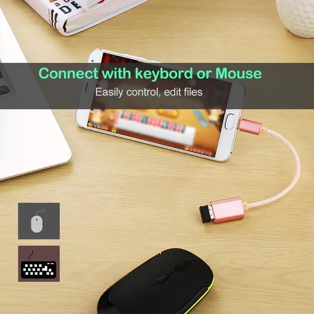 Alt view image 5 of 5 - Type C OTG Adapter Cable for  Galaxy S8 S9 S10 S20 Plus S10e Note 8 9 10 Pro A8+ 2018 Tab  C Cable OTG Converter