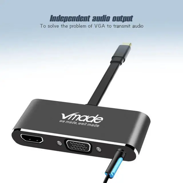 Alt view image 2 of 5 - MULTI PORTS USBC DOCKING STATION 5 in 1 Support PD 3.0 charging,4k*2k  for MacBook, Galaxy Note, Yoga 720
