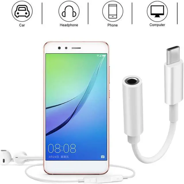 Alt view image 3 of 5 - 1pc USB3.1 Type C Male To 3.5mm Jack Female Headphone Speaker Microphone Audio Aux Cable Adapter for  P20 P30 Pro