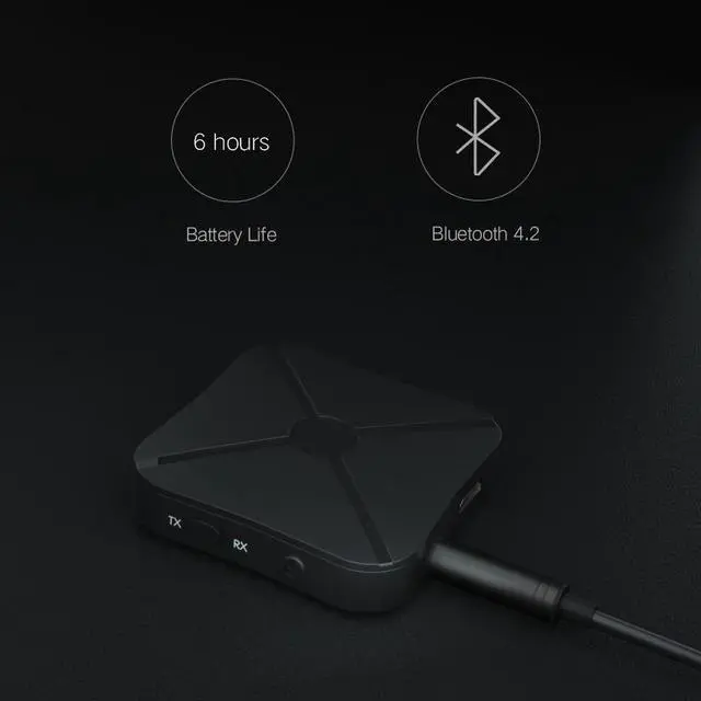 Alt view image 2 of 5 - KN319 Bluetooth 4.2 Receiver Transmitter 2 IN 1 Wireless Bluetooth Adapter Audio With 3.5MM AUX Audio For Home TV MP3 PC