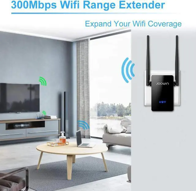 Alt view image 2 of 5 - 300Mbps Wireless Wifi Repeater 2.4G Wifi Repeater 2 *5dbi High Antennas Bridge Signal Amplifier Wired Router Wifi Access Point