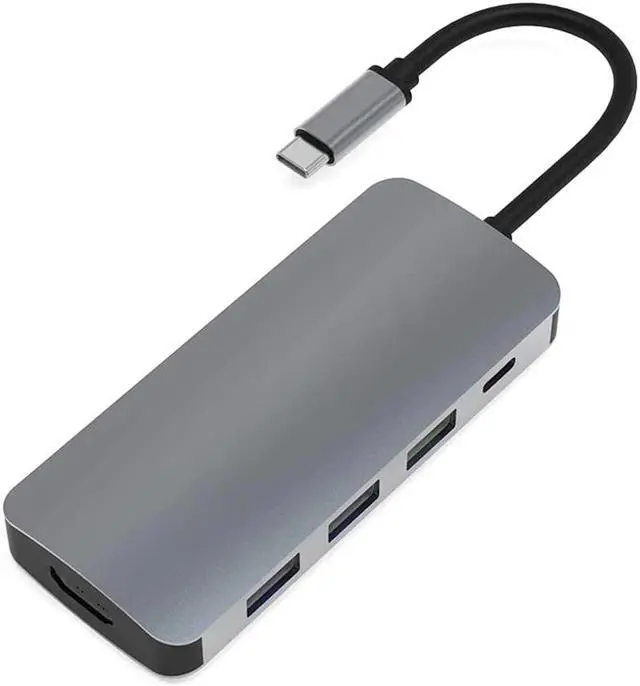 Alt view image 2 of 5 - 7 in 1 USB 3.1 Type C HUB Converter 4K 3x USB 3.0 SD TF Card Reader 87W PD Fast Charging Dock Adapter for Laptop Phone