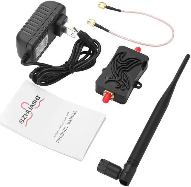 Alt view image 3 of 5 - 4W 4000mW 802.11b/g/n Wifi Wireless Amplifier Router 2.4Ghz WLAN ZigBee Bluetooth Signal Booster with Antenna TDD for computer