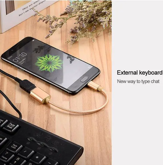 Alt view image 3 of 5 - Type C OTG Cable 3.1 Male to  3.0 A Female Fast charging Converter  Adapter  Cable For