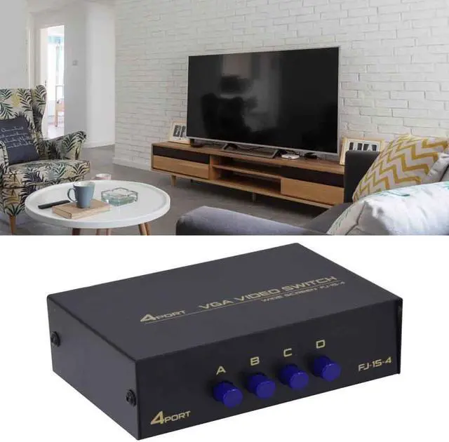 Alt view image 4 of 5 - 4 Ports Displayport VGA KVM Switch USB 2.0 Stable Splitter Box Accessories Hub Sharing HDMI For Computer Selector Plug And Play