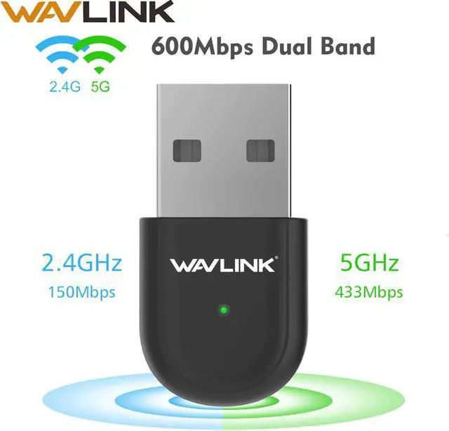 Main image of USB Wifi Adapter 5Ghz Wifi Network Card 600Mbps Dual Band 802.11AC Wireless USB Wi-fi Ethernet Receiver for Windows Mac OS