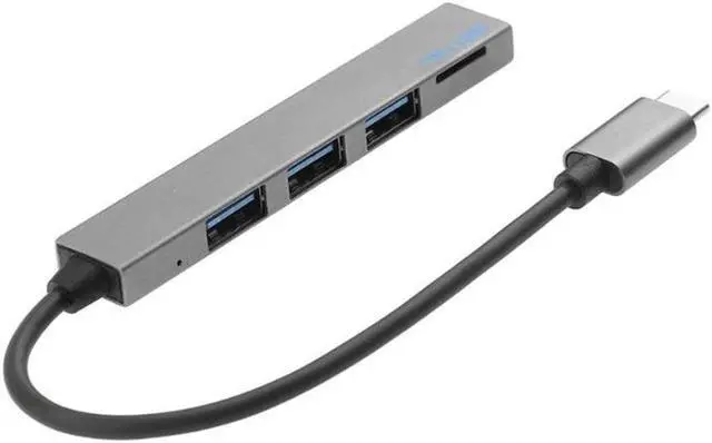 Alt view image 2 of 5 - 4 in 1 USB 3.1 Type-C Hub To USB 3.0 Magnesium Alloy Hub with TF Reader Slot 3 Port for MacBook Pro/Air 2018