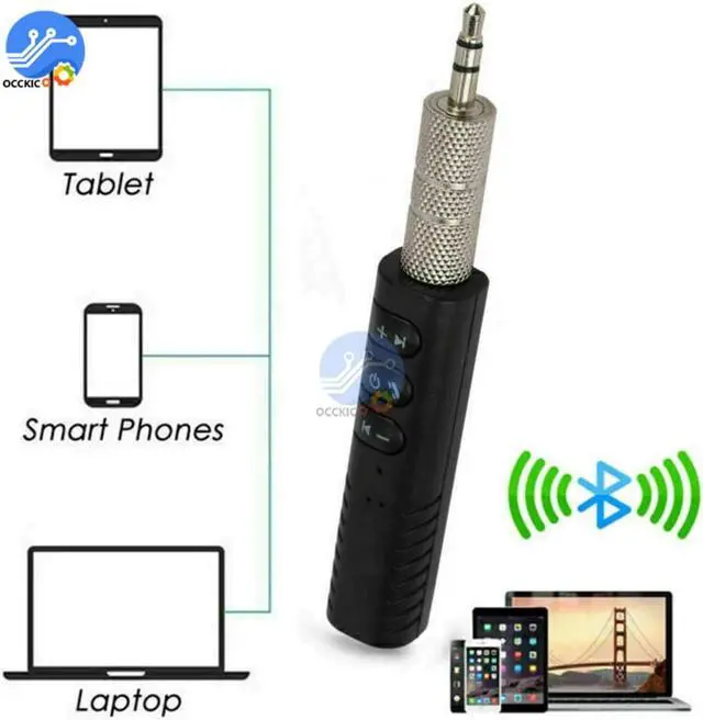 Alt view image 4 of 5 - 3.5mm Wireless Bluetooth Audio Receiver Handsfree Car Kit 3.5mm Jack Aux Music MP3 Audio Adapter for Speaker Headphone